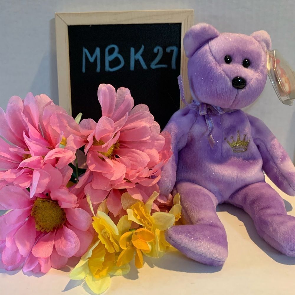Purple glitter TY beanie baby
